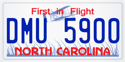 NC license plate DMU5900