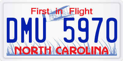 NC license plate DMU5970
