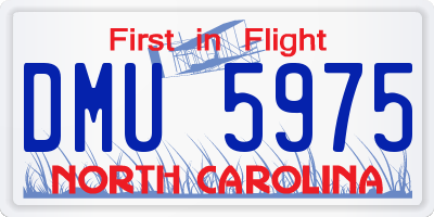 NC license plate DMU5975