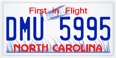 NC license plate DMU5995