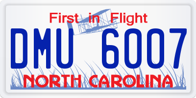 NC license plate DMU6007