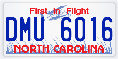 NC license plate DMU6016