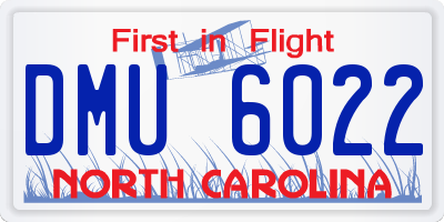 NC license plate DMU6022