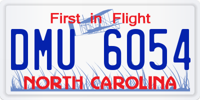 NC license plate DMU6054