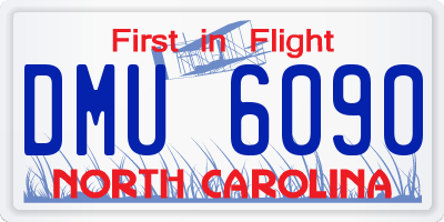 NC license plate DMU6090