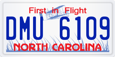 NC license plate DMU6109