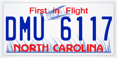 NC license plate DMU6117