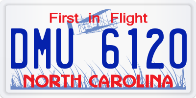 NC license plate DMU6120