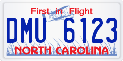 NC license plate DMU6123