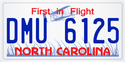 NC license plate DMU6125