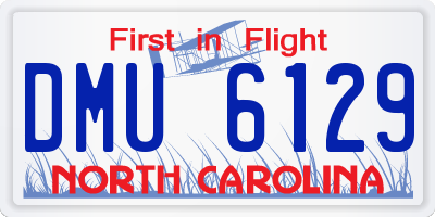 NC license plate DMU6129