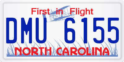 NC license plate DMU6155