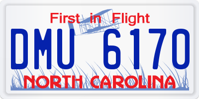 NC license plate DMU6170