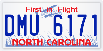 NC license plate DMU6171