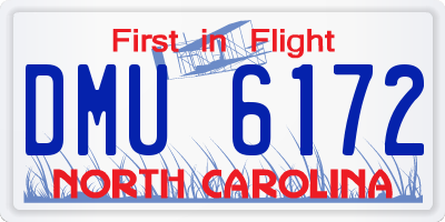 NC license plate DMU6172