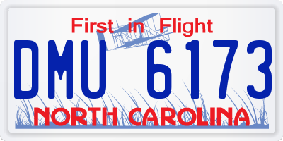 NC license plate DMU6173