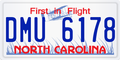 NC license plate DMU6178