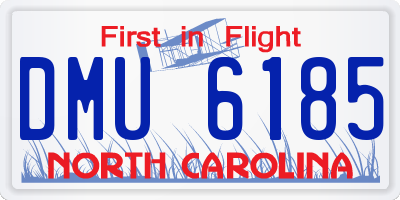 NC license plate DMU6185