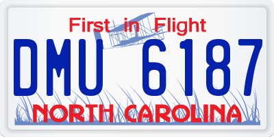 NC license plate DMU6187