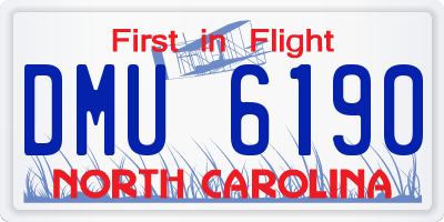 NC license plate DMU6190