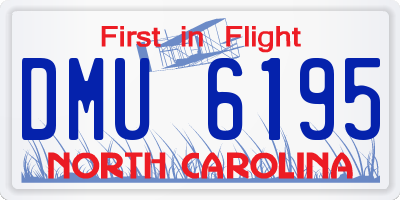 NC license plate DMU6195