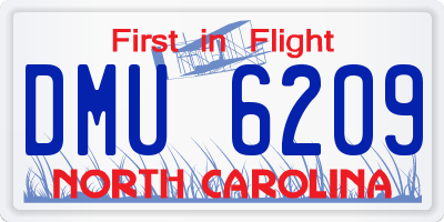 NC license plate DMU6209