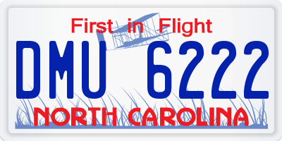 NC license plate DMU6222
