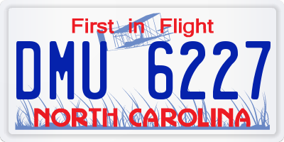 NC license plate DMU6227