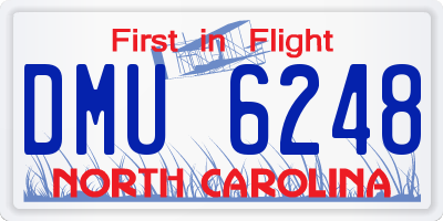 NC license plate DMU6248