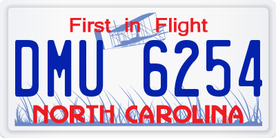 NC license plate DMU6254