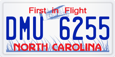 NC license plate DMU6255