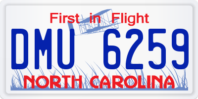 NC license plate DMU6259