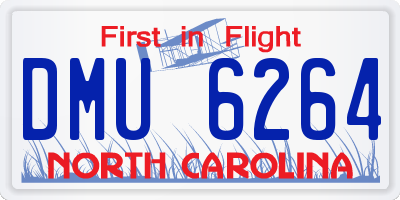 NC license plate DMU6264