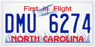 NC license plate DMU6274