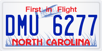 NC license plate DMU6277