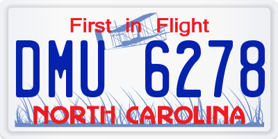 NC license plate DMU6278