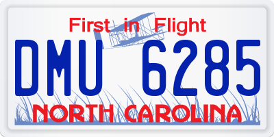 NC license plate DMU6285