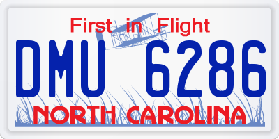 NC license plate DMU6286