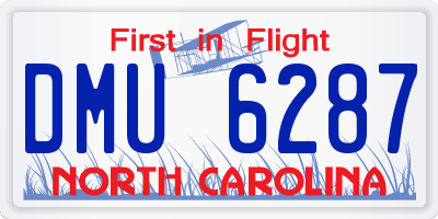 NC license plate DMU6287