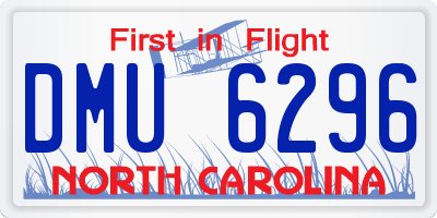 NC license plate DMU6296