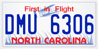 NC license plate DMU6306