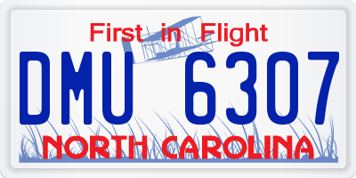 NC license plate DMU6307