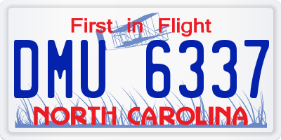NC license plate DMU6337