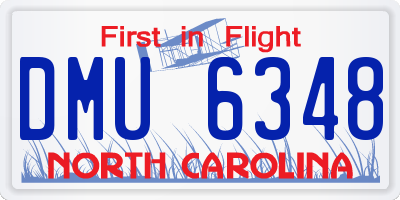 NC license plate DMU6348
