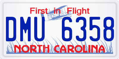 NC license plate DMU6358