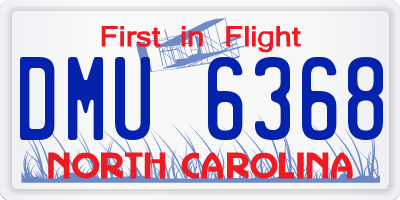 NC license plate DMU6368