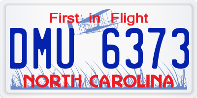 NC license plate DMU6373