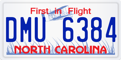 NC license plate DMU6384