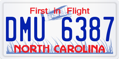 NC license plate DMU6387