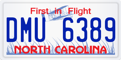 NC license plate DMU6389